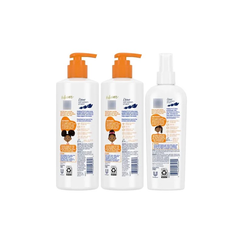 Dove Set Shampoo, Acondicionador Y Desenredante Para Niños