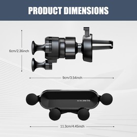 Lyxheth Car Air Vent Phone Holder, Phone Holders for Your Car, Automobile Hands Free Cradle in Vehicle, Universal Air Vent Phone Mount Car Interior Accessories Fit for Most Smartphone Models (Grey)