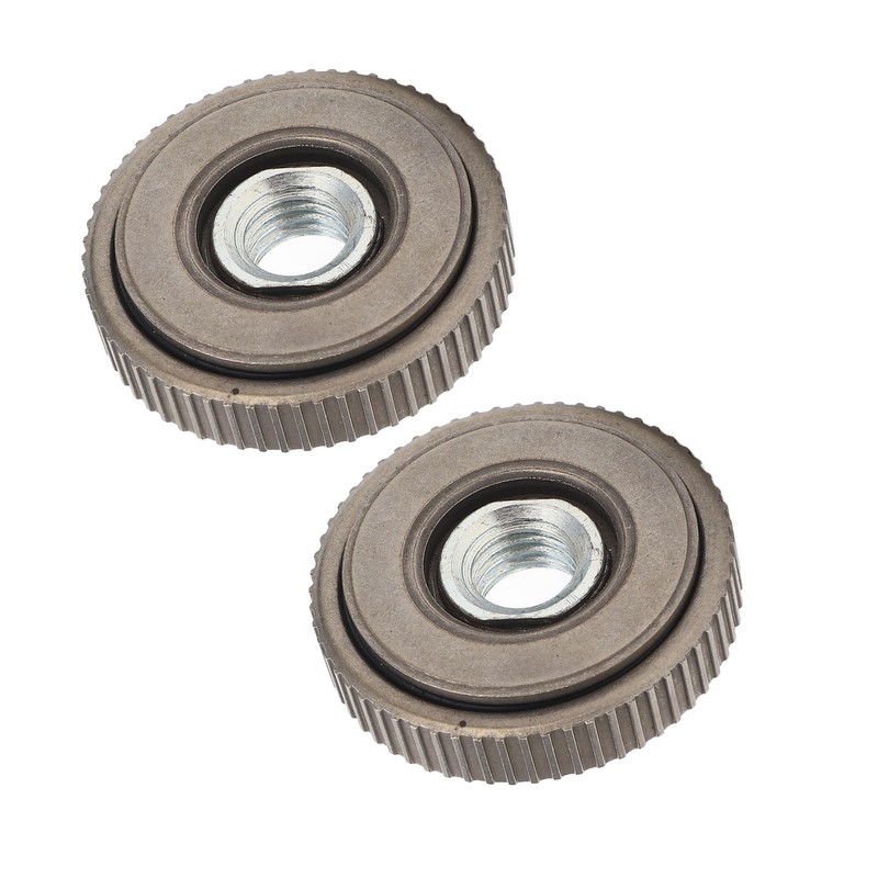 2Pcs Angle Grinder Flange Nut Self Locking M14 50mm Alloy