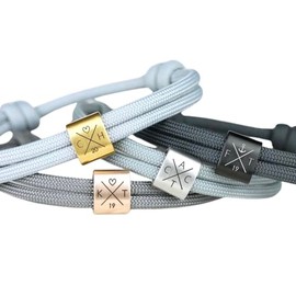 KOMIMAR Gravur Armband HUA MUA - Initialenarmband - viele Farben - Surferarmband mit Gravur - P√§rchenarmband - Armband graviert