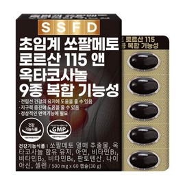 Pure Food Saw Palmetto Loric Acid 115 Octacosanol, 60 Tablets, 1 Piece / 순수식품 쏘팔메토 로르산 115 옥타코사놀, 60정, 1개