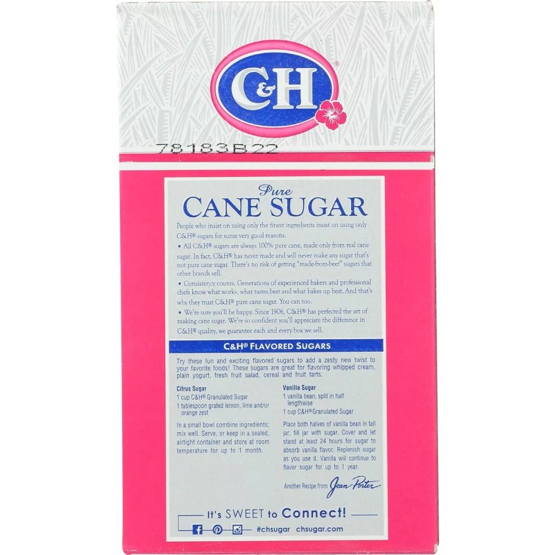 C & H Pure Cane Sugar Granulated White Box 16