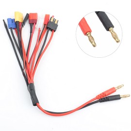 SPYMINNPOO Adaptador de Cargador de Batería Lipo RC 8 en 1, Cable Divisor de Conector, Línea de Conversión de Enchufe de Carga Múltiple de Batería para Cargador IMAX B6