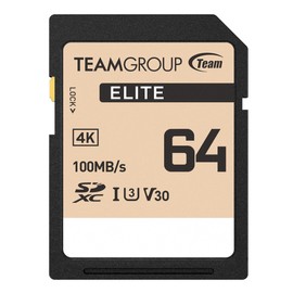 Team 64GB UHS-I U3 V30 SD Card 4k Video Support, 100MB/s Reading, 100MB/s