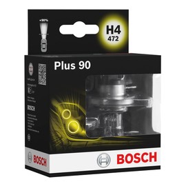 Bosch Automotive Bosch H4 (472) Plus 90 Headlight Bulbs - 12 V 60/55 W P43t - 2 Bulbs