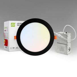 ASD 8 Inch LED Recessed Light - 2700K/3000K/3500K/4000K/5000K, 20W 70W Eqv - Ultra Thin Dimmable Ceiling Lights with J Box, Canless Wafer Downlight - Round Slim Panel Lighting - UL Energy Star