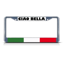 Fastasticdeals Ciao Bella Italy License Plate Frame Tag Holder Cover