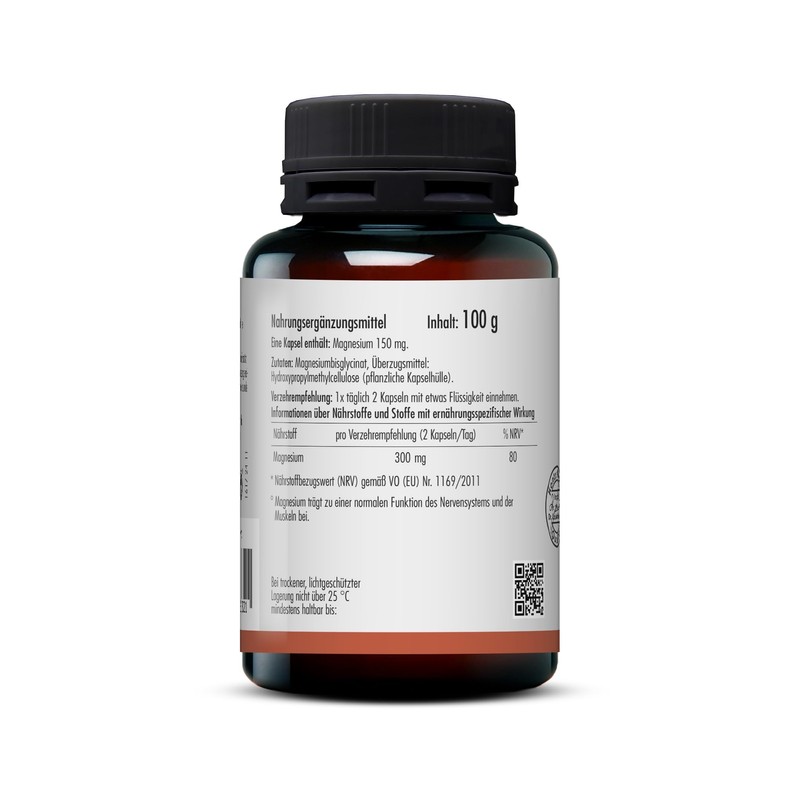 sovita Magnesium Bisglycinate - 120 Capsules - 300 mg Pure