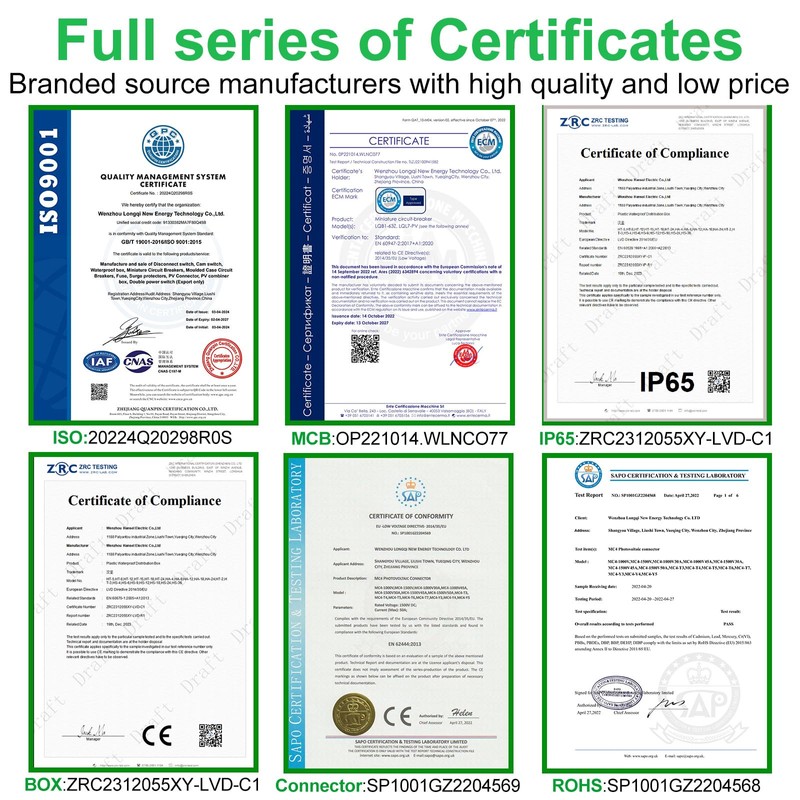 CNLonQcom Solar Panel Disconnect Switch 32 Amp 500V DC Miniature