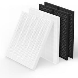 GoKBNY 5510 5520 HEPA Replacement Filter Compatible with WINIX 5510 Purifier (New Generation of 5500-2) and WINIX 5520 Purifier, 2-Set Include 2×HEPA Filters + 2×Activated Carbon Filters