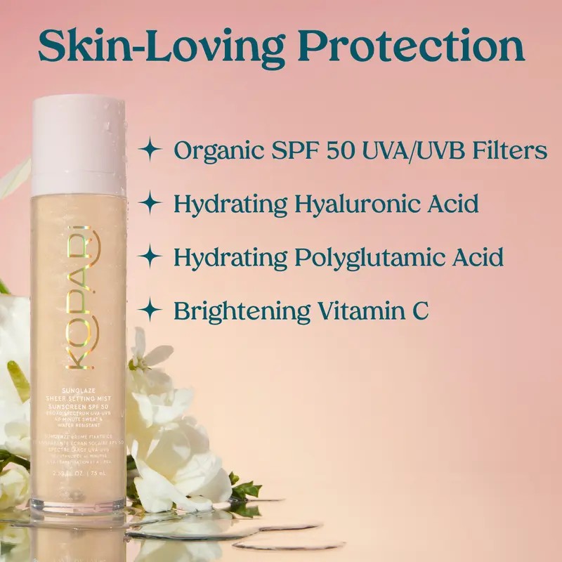 Kopari Beauty Sunglaze Sheer Setting Mist Sunscreen SPF 50 –