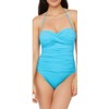 La Blanca Island Goddess Rouched Front Bandeau - Bañador de