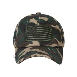 IIN American Flag Baseball Cap for Men Women Low Profile USA Army Tactical Operator Military Plain Dad Hat
