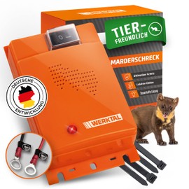 WERKTAL WERKTAL Marderschreck Auto - Effektive Marderabwehr mit Ultraschall & Blitzlicht [Autobatteriebetrieben]- Automatischer Marderschrecker Auto - Dauerhafte Mader Abwehr fr Motorraum - Marderabwehrger?t