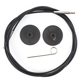 KnitPro Strickkabel mit Stecker, Kunststoff, Black, 126cm