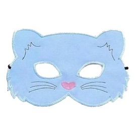 Máscara Antifaz Animales Primavera Color Diseño unico Gato Blanco