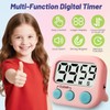 Glochin 2 Pcs Digital Timer for Kids, Magnetic Countdown Kitchen