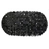 Dependable Nonslip Metallic Pebble Bathtub Mat with Suction Cups 26.5" x 14" (Black)