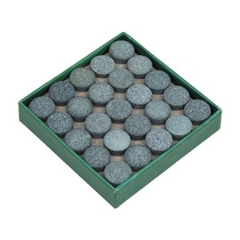 PolyMath 50pcs Billiard Pool Cue Tips, 9/10/11/12/13mm Pool Stick Tips Pool Cue Tips Replacement Kit Billiard Cue Tips with Storage Box for Pool Cues and Snooker, Blue/Grey