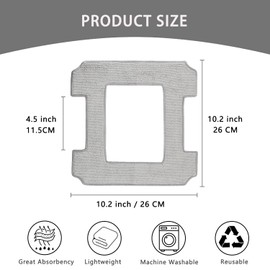 8 Stück Reinigungspad Ersatzteile für Ecovacs Winbot W2 Omni/W2/W1Pro/W1 Fensterputzroboter, Mikrofaser Wischtücher Wiederverwendbar und Waschbar, Reinigen Effektiv für Fenstern Flecken, Staub