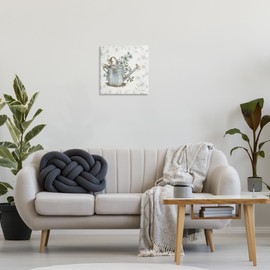 Stupell Industries Floral Watering Can Canvas Wall Art Design by Leslie Trimbach