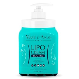 Marie d’Argan Crema Corporal Reductora Lipo Routine 454 ml, Efecto Frío Reafirmante y Anticelulitis, Con Centella Asiática, Hamamelis y Dermochlorella