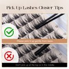 BEFER Lash Clusters, 144 Pcs 3D Curl Eyelash Clusters Volume