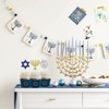 24Pcs Hanukkah Cupcake Toppers, Candlestick Hexagram Decorations for Hanukkah Party