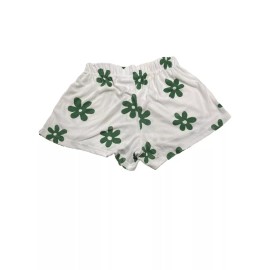 Ascot and Hart Women's Ascot + Hart Terry Cloth Pull-On Shorts - Cream Floral, XXL