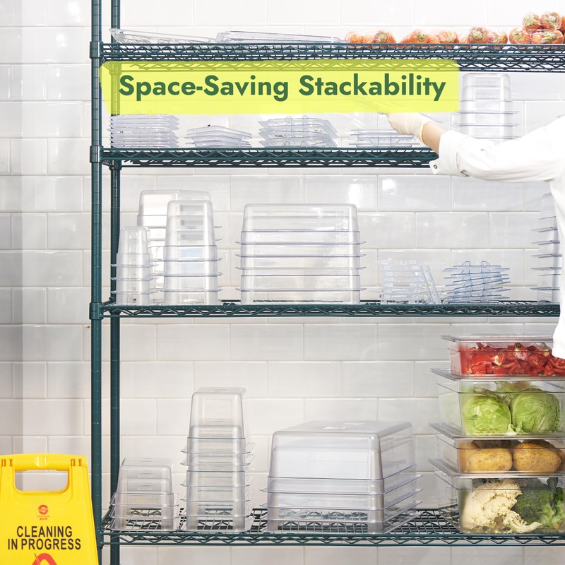 CURTA 6-Pack 1/6 Size 6" Deep NSF Polycarbonate Food Pans