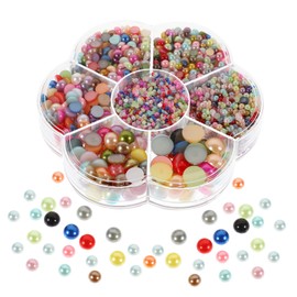 COHEALI Half Flatback Decorations for Phone Cases and Nail Art Abs Faux Accessories for Creative Crafts and Makeup Projects