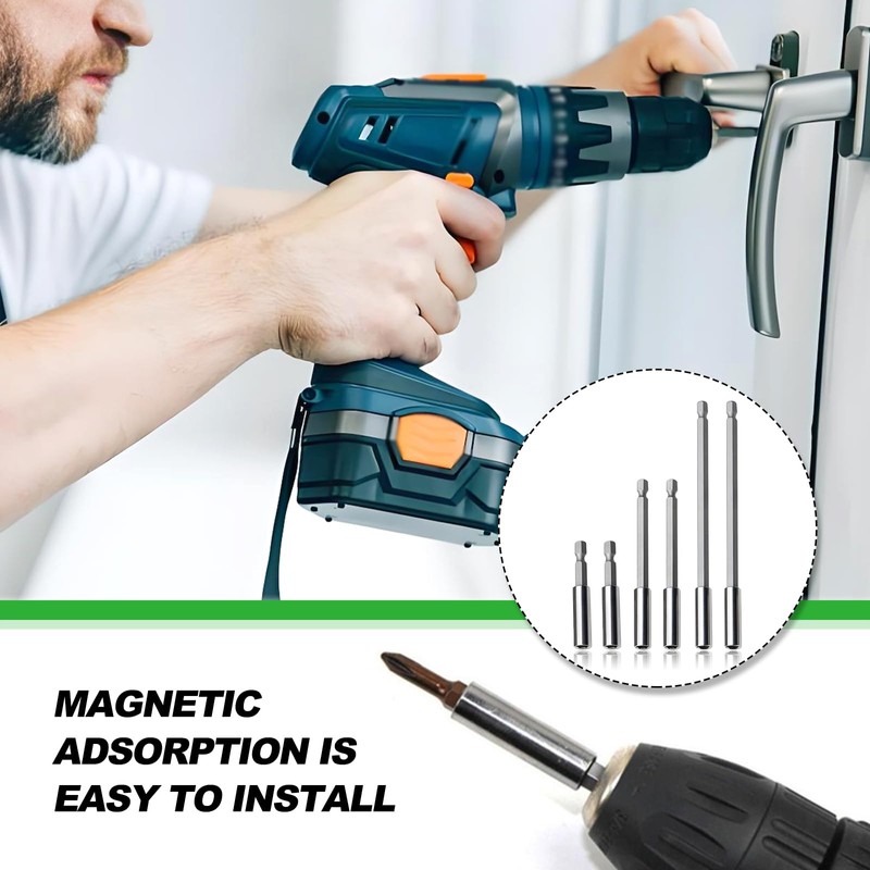 Drill Extension Bit Holder, 60mm 100mm 150mm Magnetic Screwdriver Bit