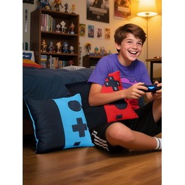 Aulock 2pcs Soft Gaming Throw Pillow Cases for Boys - Video Game Room Decor Accessories for Teens Men Gift Gamer Birthday Party Decorations, 18x18in Pillow Covers Exclude Stuffing