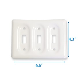 Ceramic Switch Plates,Switch Plate Covers， Wall plate, Cover, White