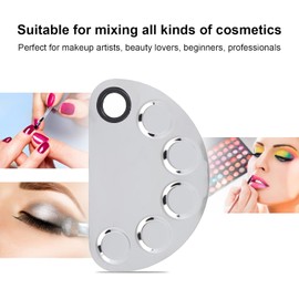 Placa de mezcla de maquillaje cosmético, espátula de nivelación para paleta de mezcla de maquillaje pulida con metal