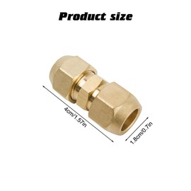 1/4 Double Nipple for Copper Pipes, 2 Pieces Air Conditioning Copper Pipe Extension, Copper Pipe Connector for Joint Double Connector, Air Conditioning Screw Connection for 6.53 mm Copper Pipe Air