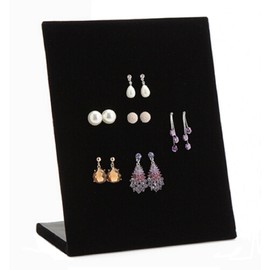Yihiro Velour Tone Necklace Stand Accessories Jewelry Display Display Storage Stand (Black)