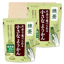 Imuraya Small Yokan Eaten with One Hand, Matcha, 3.6 oz (98 g) x 2 Bag Set, PSJBOX Mini Stick, Yokan, Individual Packaging, Yokan, Eating Kiri