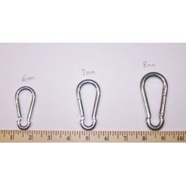 Goodwin Netting  50  Metal Spring Clips -5/16" Snap Hooks - Sports Net Clip Spring Loaded - 8 mm