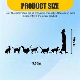 Crazy Cat Lady Car Stickers, Waterproof Vinyl Self-Adhesive Bumper Stickers, Funny Cat Car Decorations, Cute Automotive Decals for Vehicle Window, Laptop, Wall, Glass, Waterbottle (Black)