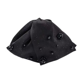 LOVIVER Women Hair Claw Clip Lady Headwear Hair Jaw Clip Non Slip Barrette for Long Hair, Black Beads 11x2x7cm