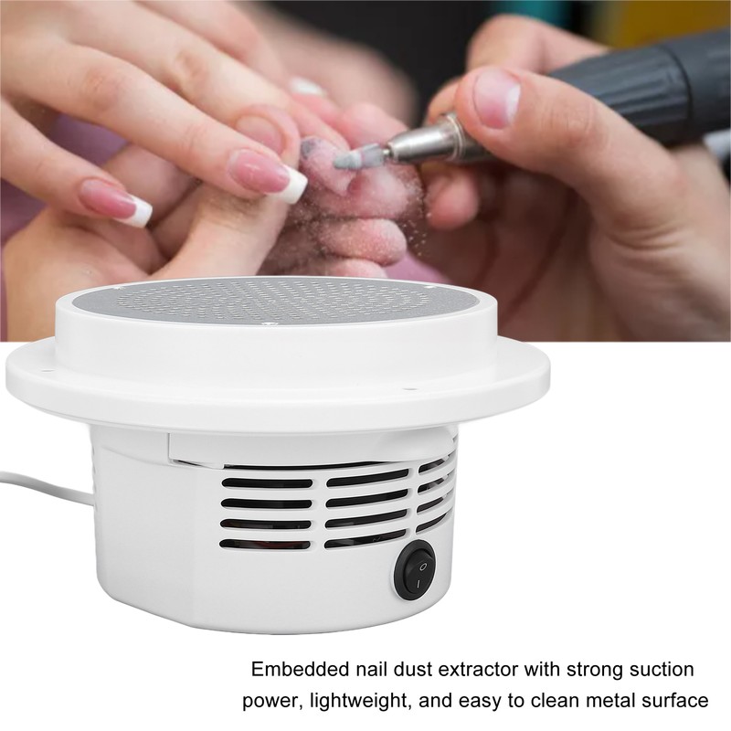 Nail Dust Collector Machine Silent Operation Flush Mount Electric Nail
