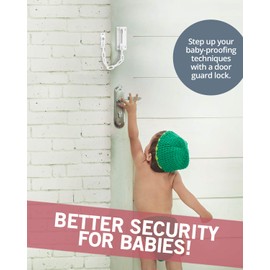 Jack N’ Drill Chain Door Guard with Lock - 2 Pack Chain Lock Door Guard, Sturdy & Rust-Resistant Steel Chain Locks for Inside Door and Extra Front Door Lock, 100% Child Safe (White)