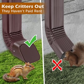 Festerekey Pack 3" x 4" Brown Gutter Downspout Extension Accessory - Durable, Easy to Install, Effective Water Management Solution