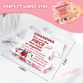 Grandma Gifts for Mothers Day from Grandkids, Grandmother Mother's Day Decoration Birthday Gifts, Grandma Nana Grandparents Present from Granddaughter Grandson, Grandmother Acrylic Plaque Desk Sign