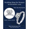 MomentWish Promise Ring for Women, Moissanite 1Carat Engagement Rings for