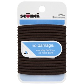 Scunci No Damage Elastic Hair Bands, Brown (hfs-koi-zk-a1925)