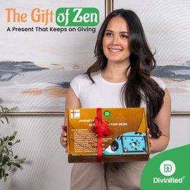 D DIVINIFIED Premium Zen Garden for Desk, Sand Tray Therapy Kit, Therapy Office Decor, 11x8in - 11 Japanese Desktop Zen Garden Accessories and Meditation Accessories for Home and Office Relaxation