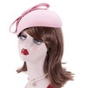 Lawliet Teardrop Women 1940s Wool Felt Fascinator Hat Bow Tam