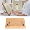 Bamboo Book Stand Foldable Wooden Cookbook Holder with 5 Angle